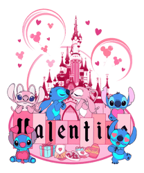 Disney Stitch Angel Valentine Castle PNG