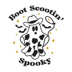 Boot Scootin Spooky Ghost Halloween SVG File For Cricut
