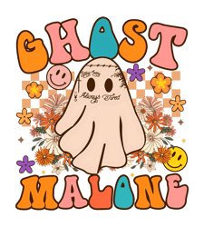 Ghost Malone Halloween PNG Floral Ghost PNG Download
