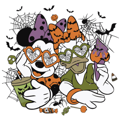 Retro Minnie And Daisy Face Halloween SVG Digital Cricut File