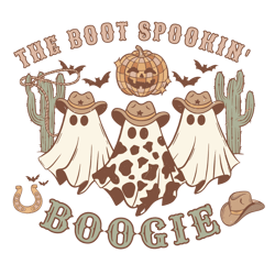 Western Halloween The Boot Spookin Boogie SVG Cricut File