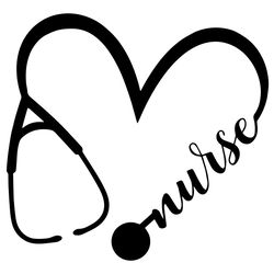 Nurse Heart SVG Valentine SVG Nurse SVG Stethoscope SVG Love SVG Happy Valentines Day