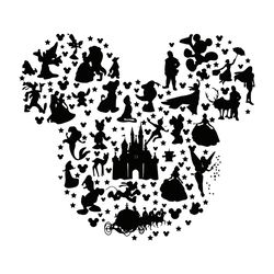 Mickey Mouse Head SVG Silhouette Disney SVG Mickey Head SVG