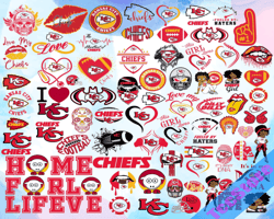71 Files Kansas City Chiefs Svg Bundle, Chiefs Logo Svg, Chiefs Betty Pop