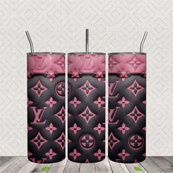 3D Trendy 3D Inflated LV Brand 20oz Tumbler PNG