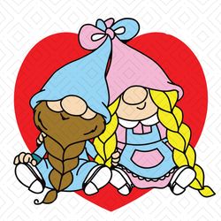 Gnomes in Love Heart Valentine Svg, Gnomes Gnomes Svg