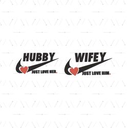 Nike Custom Couple Embroidered Design, Nike Wife And Hubby Embroidererd Design Png