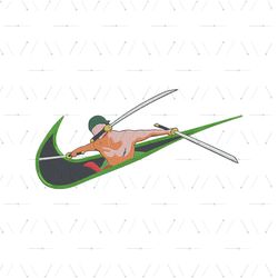 Zoro nike embroidery design, One Piece embroidery, Nike design, anime design Png
