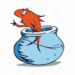 Dr Seuss Fish Bowl SVG, Dr Seuss Day SVG, Aquarium Fish SVG, Dr Seuss The Cat in the Hat SVG