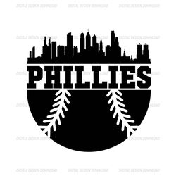 Baseball Phillies Skyline SVG