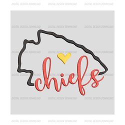 Kansas City Chiefs embroidery design, Kansas City Chiefs embroidery, NFL embroidery Png