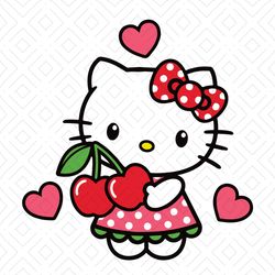 Cherry Hello Kitty Svg, Sanrio Svg, Hello Kitty Svg, Kawaii Svg