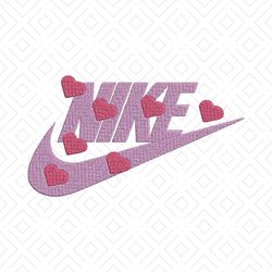 Nike heart embroidery design, Nike embroidery, Nike design