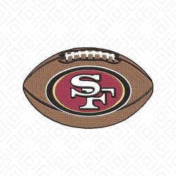 San Francisco 49ers Ball embroidery design, San Francisco 49ers embroidery