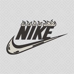 Nike flame embroidery design, Flame embroidery, Nike design, Embroidery