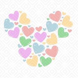 Mickey Mouse Head Love Valentine PNG