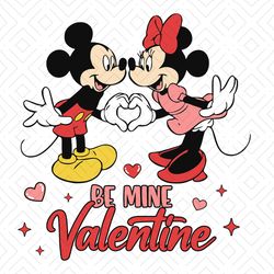 Mickey Minnie Mouse Couple Be My Valentine SVG