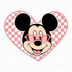 Heart Glasses Mickey Mouse Head Valentine SVG