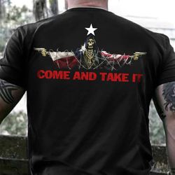 Stand With Texas Shirt Texas Razor Wire T-Shirt Texan And American Flag Skull With Gun -TD02172024005