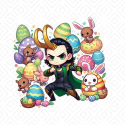 Chibi Loki Superhero Happy Easter PNG