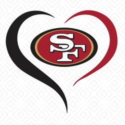 San Francisco 49ers Heart Logo Svg, San Francisco 49ers Svg, Sport Svg, Football Teams Svg, NFL Svg