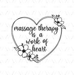 Massage therapy svg, Massage therapy is a work of heart svg