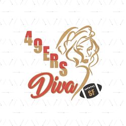 Diva San Francisco 49ers embroidery design, 49ers embroidery, NFL embroidery, sport embroidery Png
