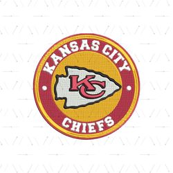 NFL Kansas City Chief Machine Embroidery, Embroidery Files, NFL Kansas City Embroidery Png