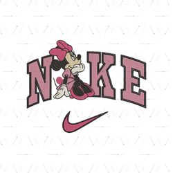 Nike Minnie Mouse Embroidery Designs, Nike Disney Embroidery Design File Instant Download Png