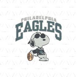 Snoopy Football Philadelphia Eagles Embroidery Png
