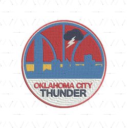 Oklahoma City Thunder logo embroidery design,NBA embroidery,Sport embroidery,Embroidery Png