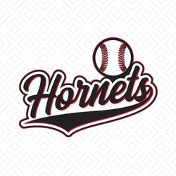 Hornets Baseball, Hornets Softball SVG Cut File (Hornets Logo, Hornets Sports, Hornets Script)