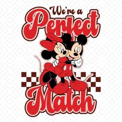 Mickey Mouse Couple Perfect Match SVG