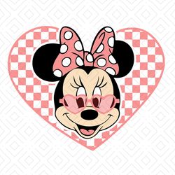 Heart Glasses Minnie Mouse Head SVG