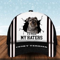 to all my haters cesky terrier custom cap, classic baseball cap all over print