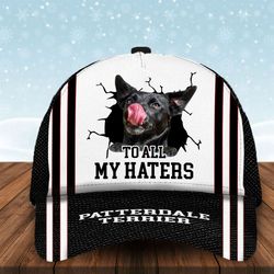 to all my haters patterdale terrier custom cap, classic baseball cap all over print