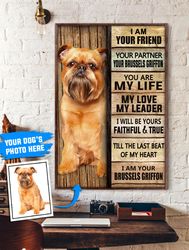 Brussels Griffon Personalized Poster & Canvas, Dog Canvas Wall Art, Dog Lovers Gifts