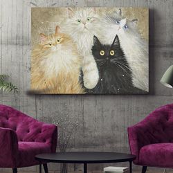 cat landscape canvas, canvas print, cat poster printing