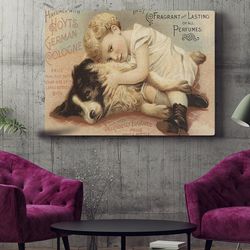 dog landscape canvas, canvas print, dog wall art canvas, dog poster printing