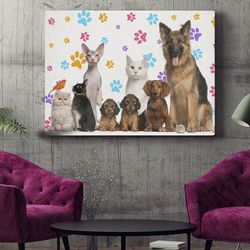 dog landscape canvas, dogs and cats animal canvas, dog canvas pictures, canvas print, dog painting posters