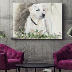 dog landscape canvas, labrador, canvas print, dog wall art canvas, dog poster printing