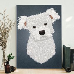 Dog Portrait Canvas, Ripley, Dog Canvas Print, Dog Poster, Dog Painting Posters, Dog Wall Art Canvas