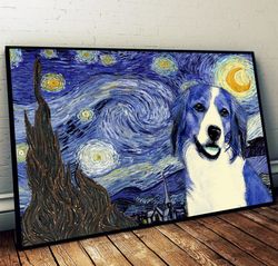 kooikerhondje poster & matte canvas, dog wall art prints, painting on canvas