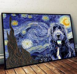 newfypoo poster & matte canvas, dog wall art prints, painting on canvas