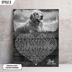 Personalized Poster & Canvas Don't Cry Sweet Mama Dog Poem Matte Canvas Poster For Dog Mom