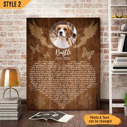 Personalized Poster & Canvas Don't Cry Sweet Mama Dog Poem Printable Canvas, Gift For Dog Lovers