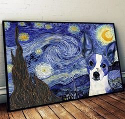 Rat Terrier Poster & Matte Canvas, Dog Wall Art Prints, Painting On Canvas