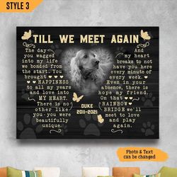 Till We Meet Again Dog Personalized Canvas Poster , Art On Canvas, Dog Lovers Gifts