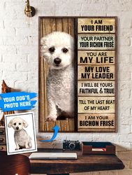 Bichon Frise' Personalized Poster & Canvas, Dog Canvas Wall Art, Dog Lovers Gifts