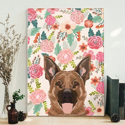 dog portrait canvas, german shepherd, dog art funny german shepherd, painting art canvas print, dog wall art canvas